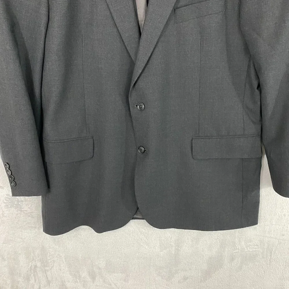 Brooks Brothers Stretch Wool Blazer Sport‎ Coat Men's 46R Gray Suit Jacket